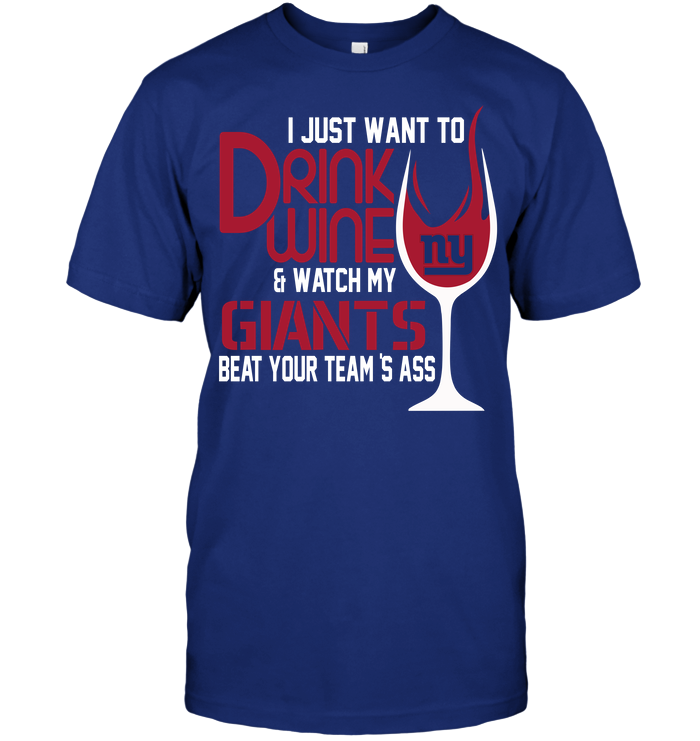 New York Giants "wine & Football" T-Shirt New York Giants "wine & Football" T-Shirt